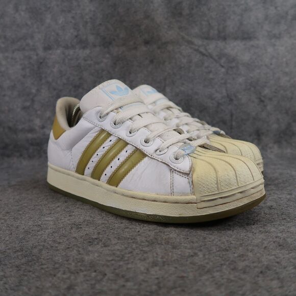Adidas Shoes Womens 9.5 Sneaker Athletic Trainers Leather Superstar Vintage 2002 - Picture 1 of 15